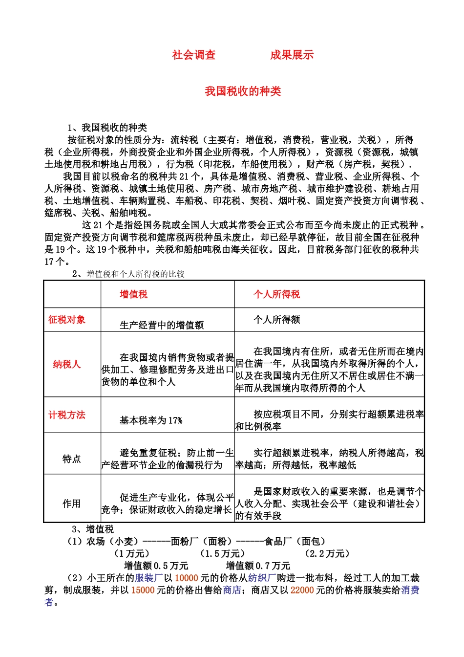 高中政治 税收素材 新人教版必修1_第1页
