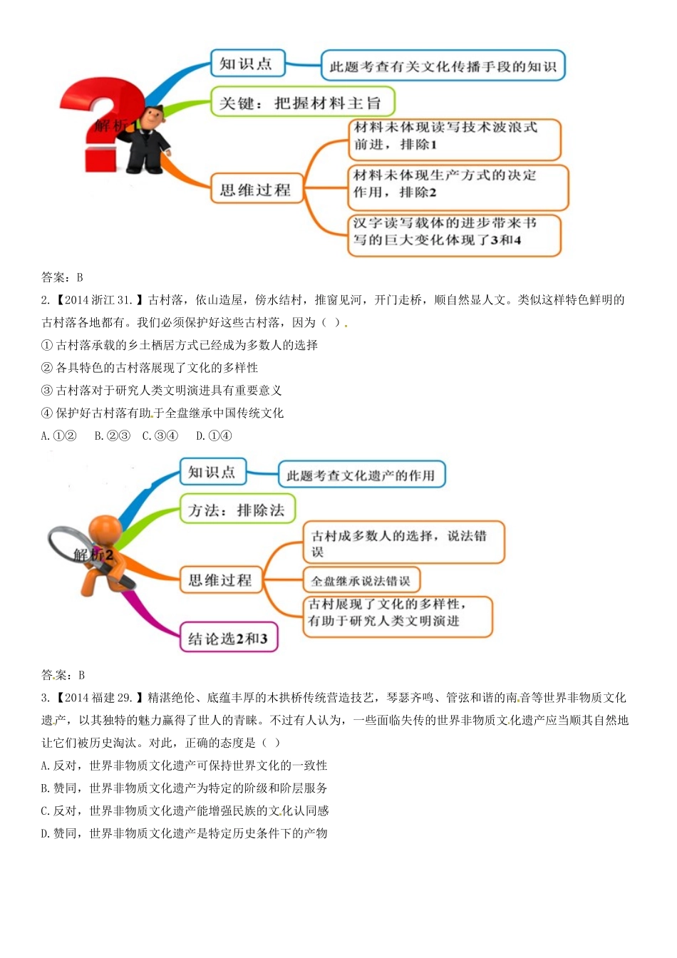 高中政治 第3课 文化的多样性与文化传播教材图解学案 新人教版必修3-新人教版高二必修3政治学案_第2页