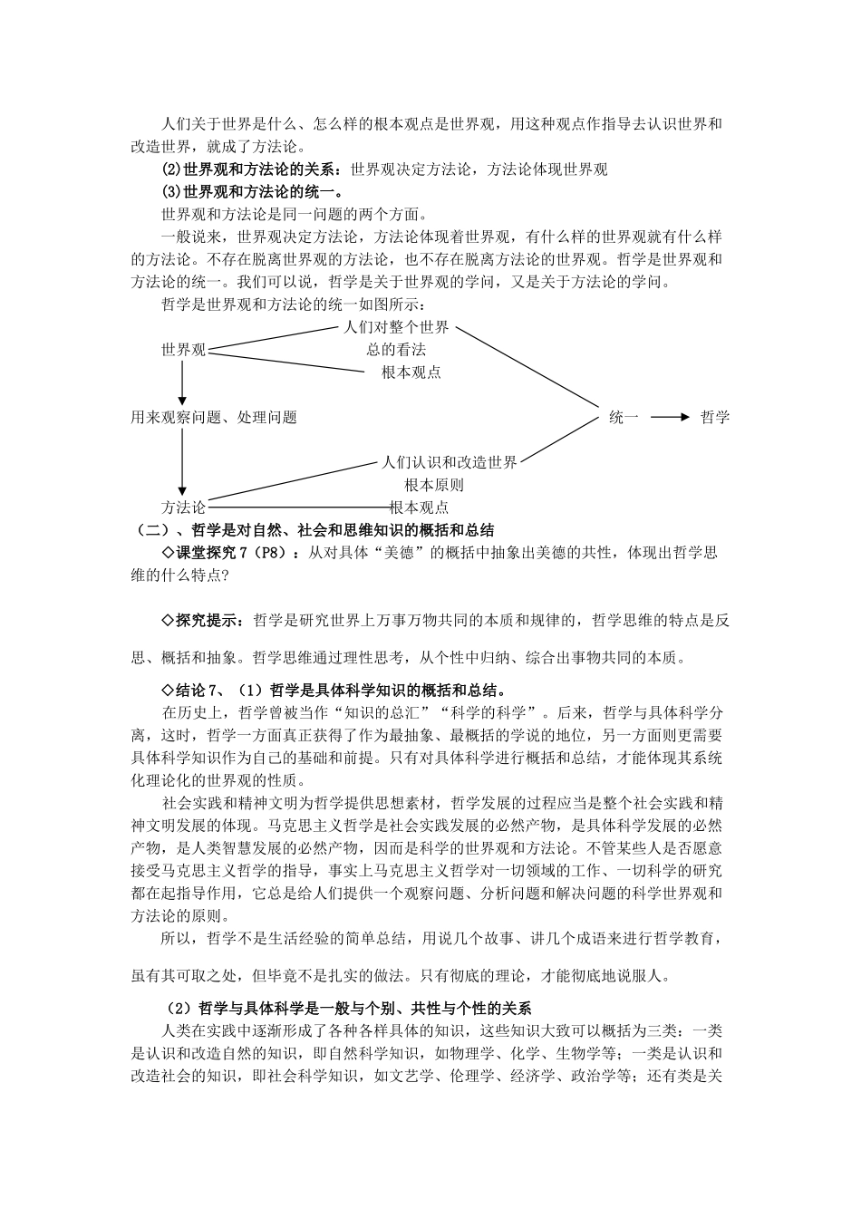 高中政治《关于世界观的学说》学案5 新人教版必修4_第2页