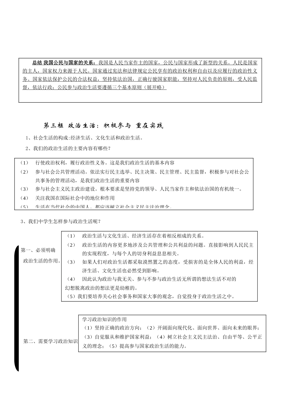 高中政治为人民服务的政府学案必修2_第3页