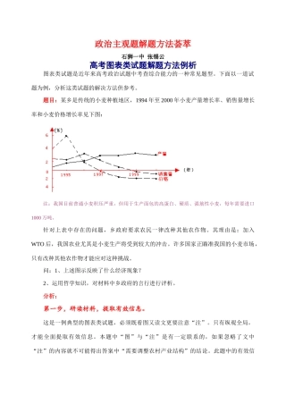 高中政治主观题解题方法荟萃