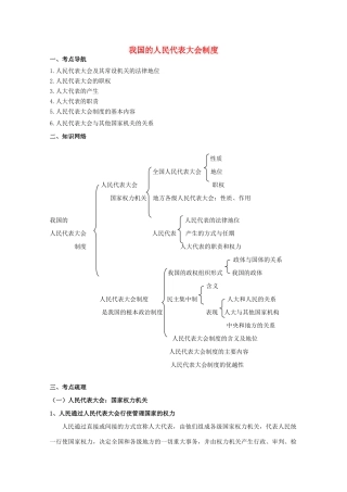 高中政治：2.1《人民代表大会制度是我国的根本政治制度》素材（沪教版必修3）