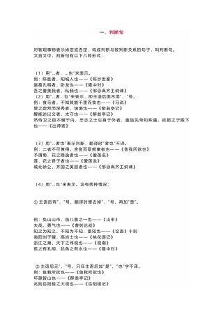 初中语文文言文必考 4 大特殊句式