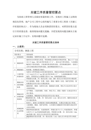 关键工序管控要点(土建+安装)