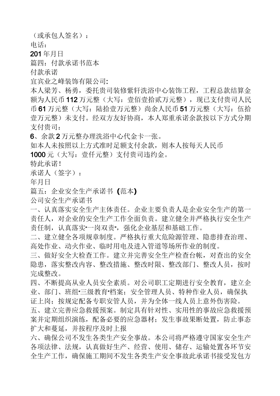 公司付款承诺书格式_第3页