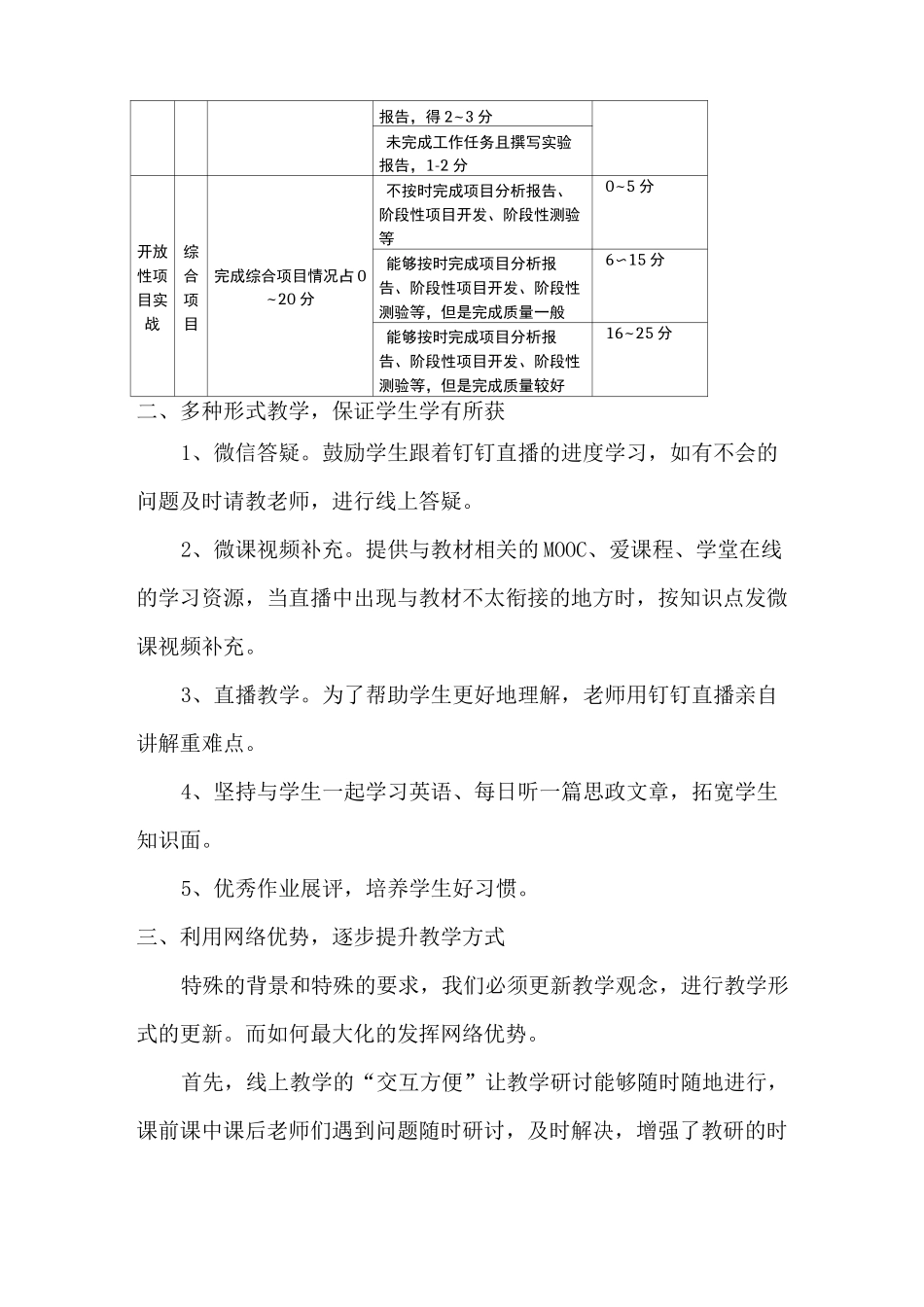 疫情期间线上与线下教学工作总结_第2页