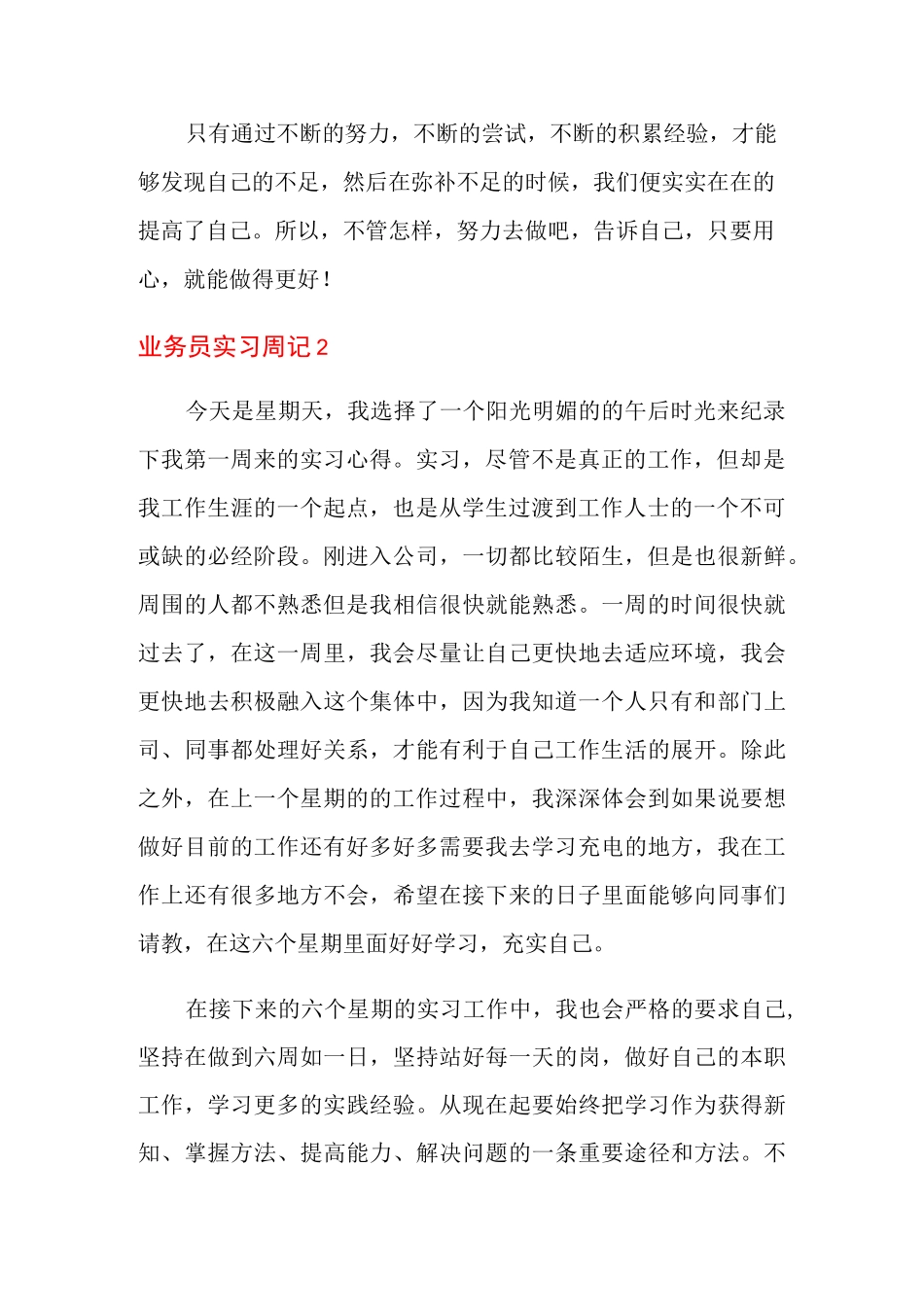业务员实习周记_第2页