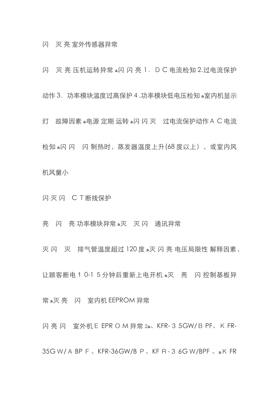 海信空调故障代码大全_第2页
