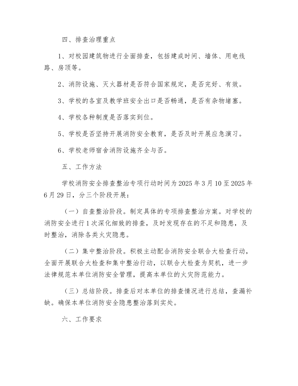 消防安全专项排查整治实施方案_第2页