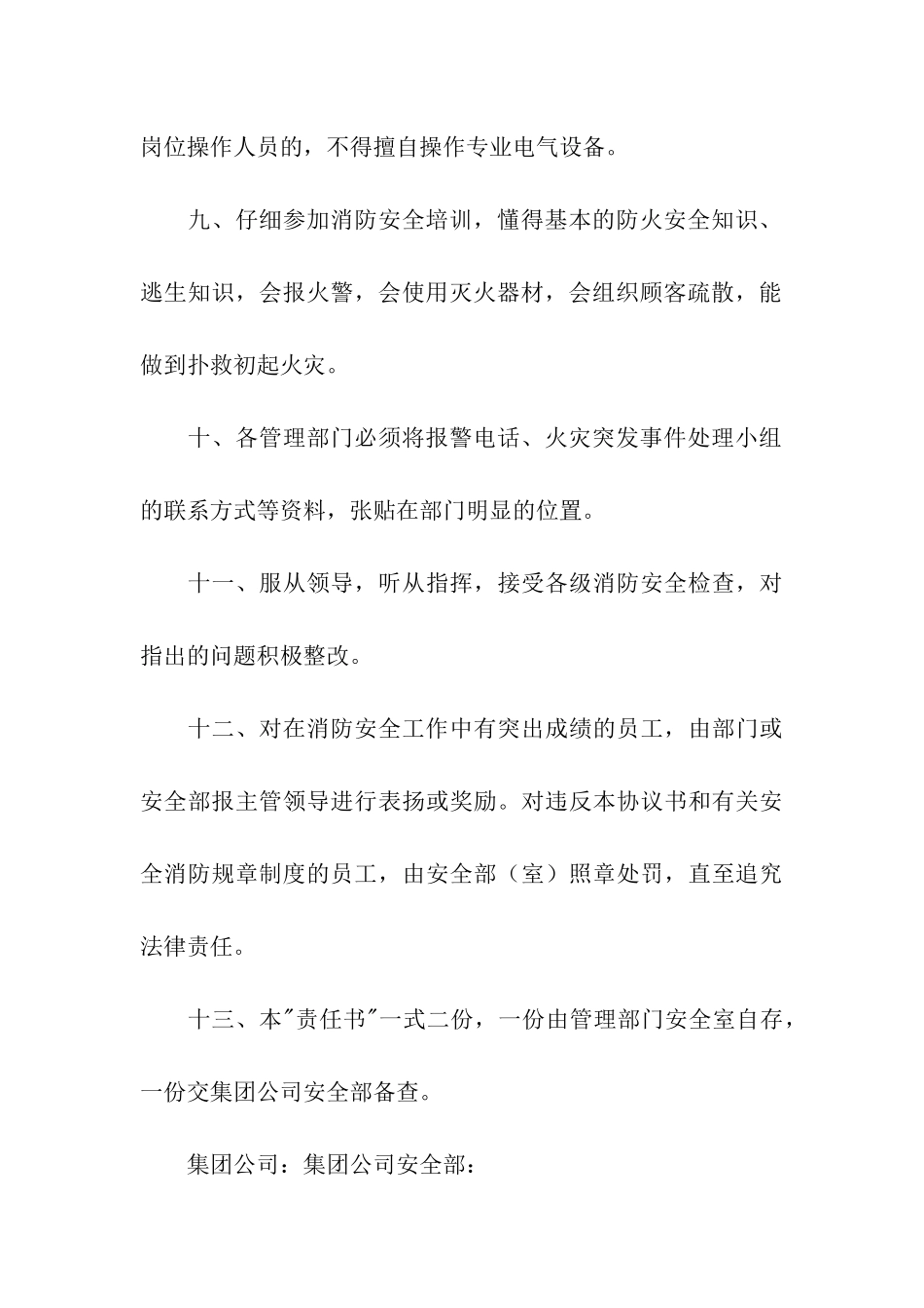 消防安全责任书范本_第3页