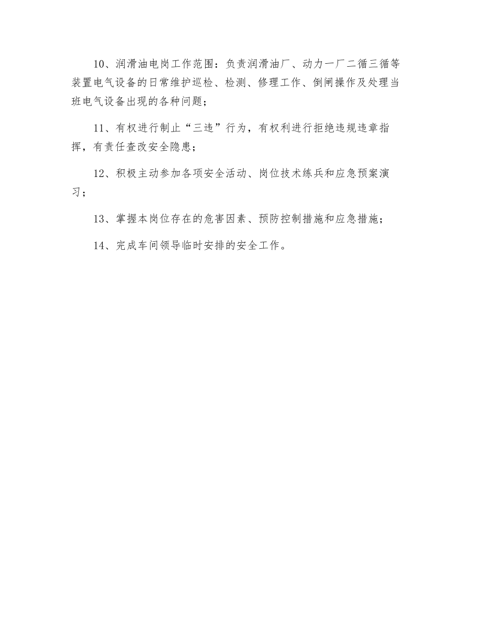 润滑油电岗安全职责_第2页