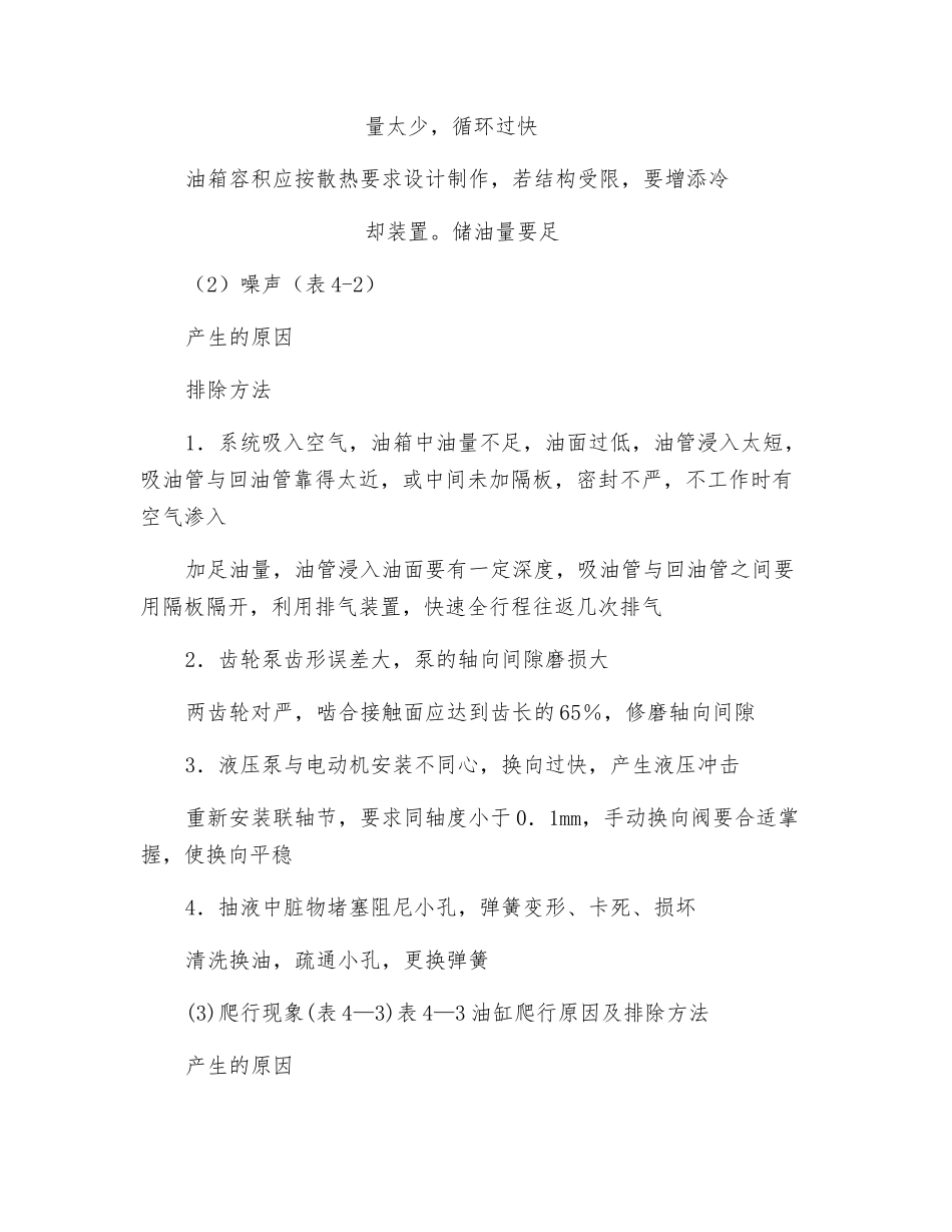 液压系统常见故障和排除方法_第2页