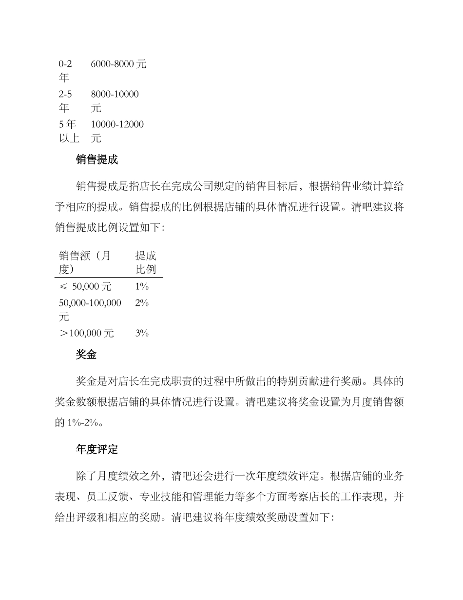 清吧店长薪酬方案_第2页