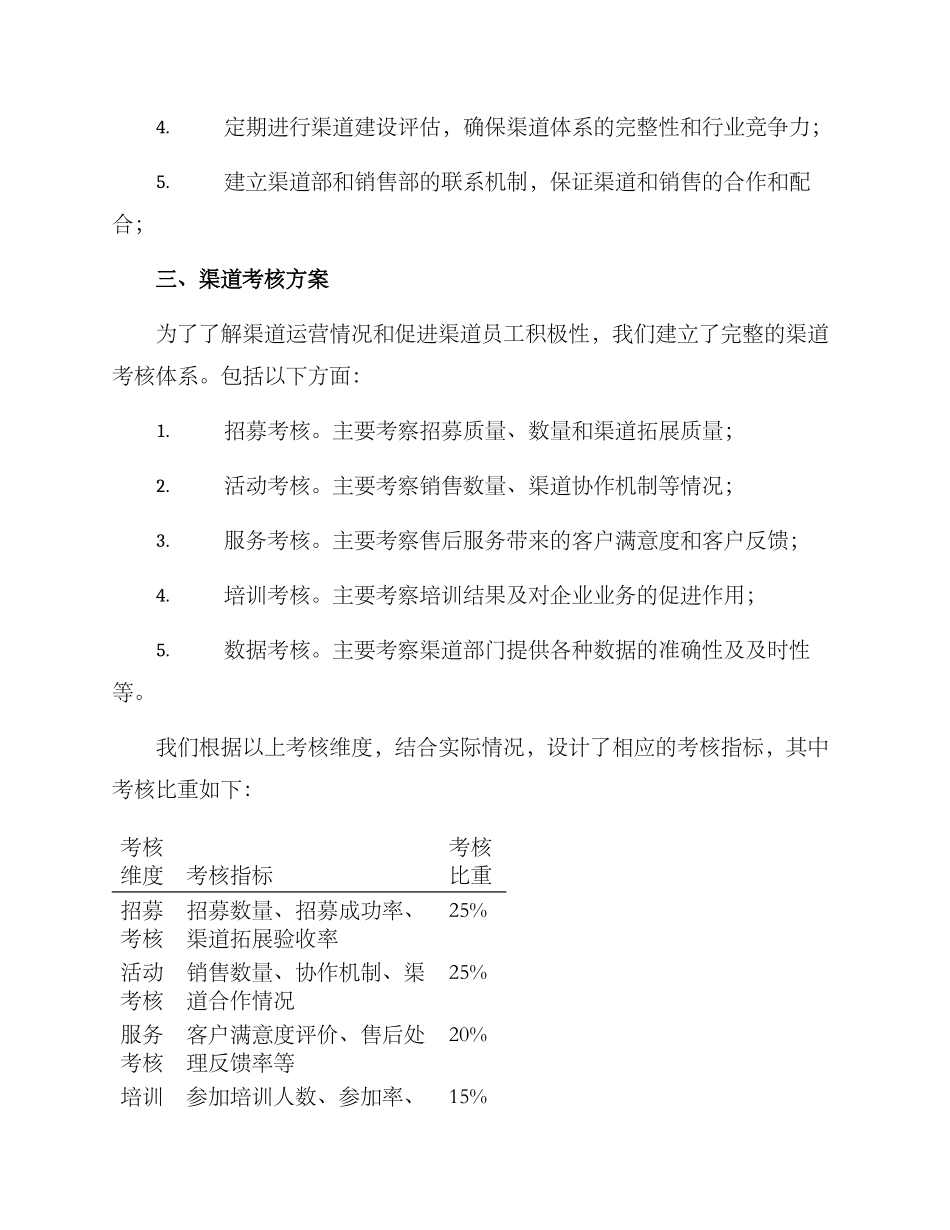 渠道建设优化考核方案_第2页