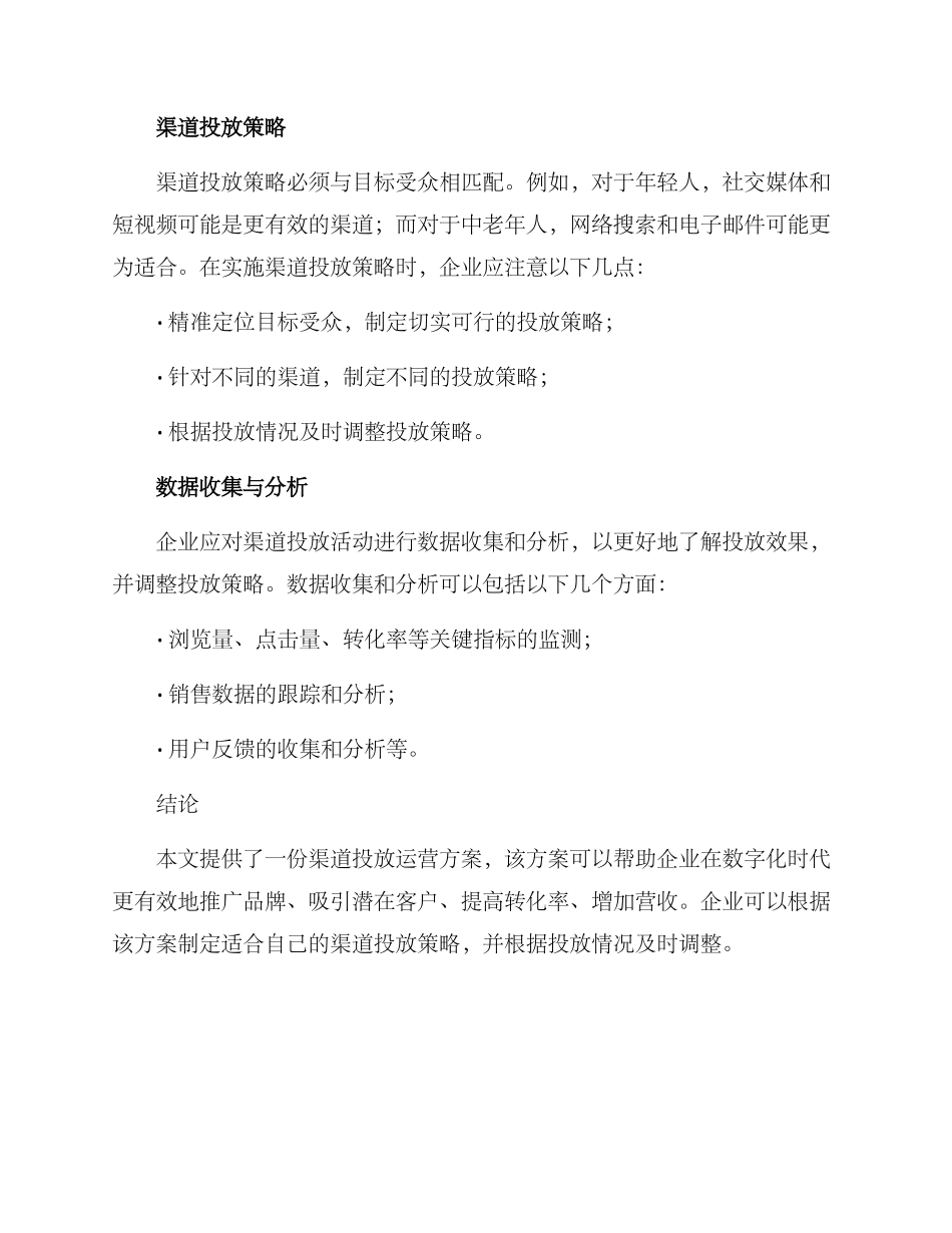 渠道投放运营方案_第2页