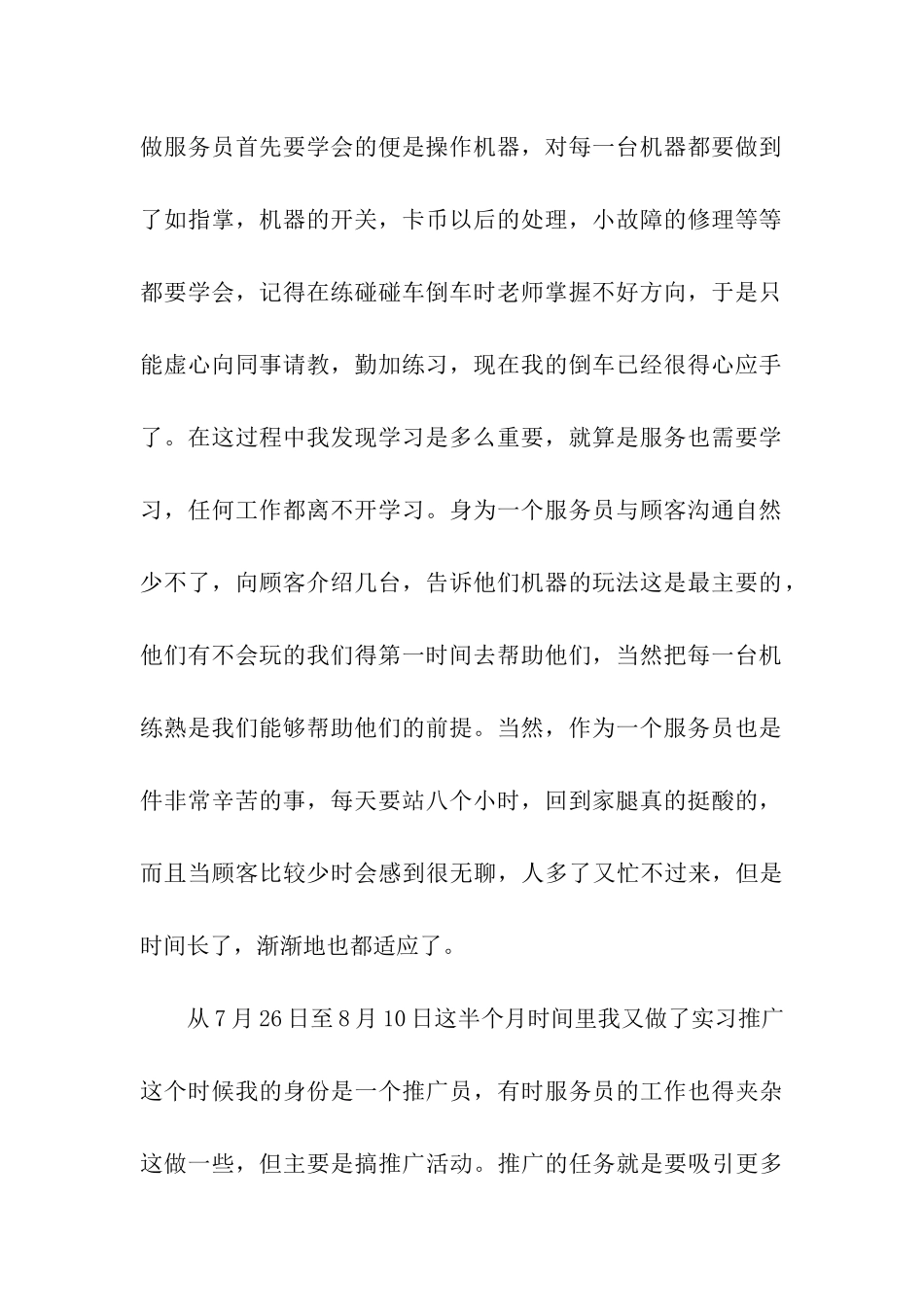 游乐场暑期社会实践报告_第2页