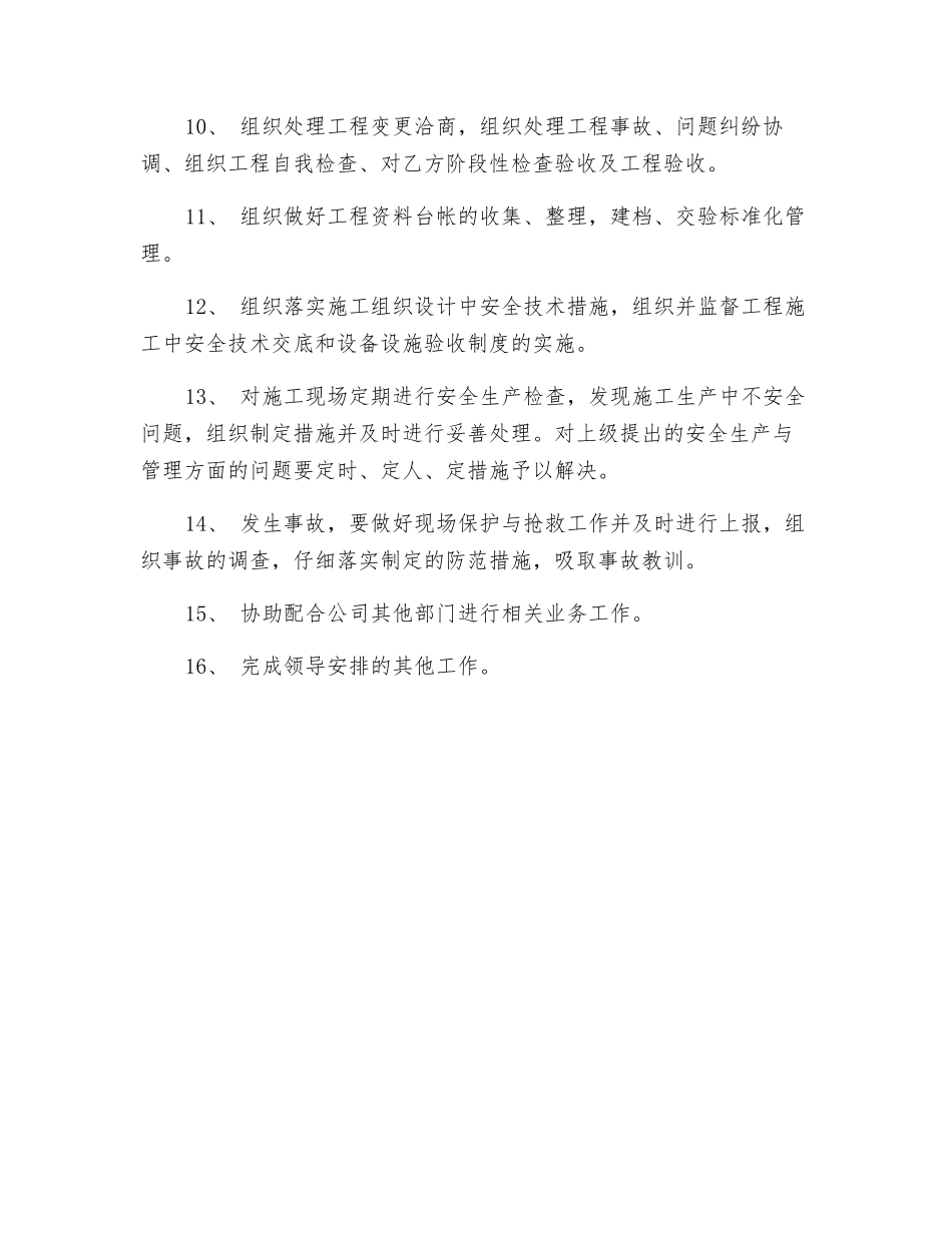 焦化厂项目筹建经理岗位职责_第2页