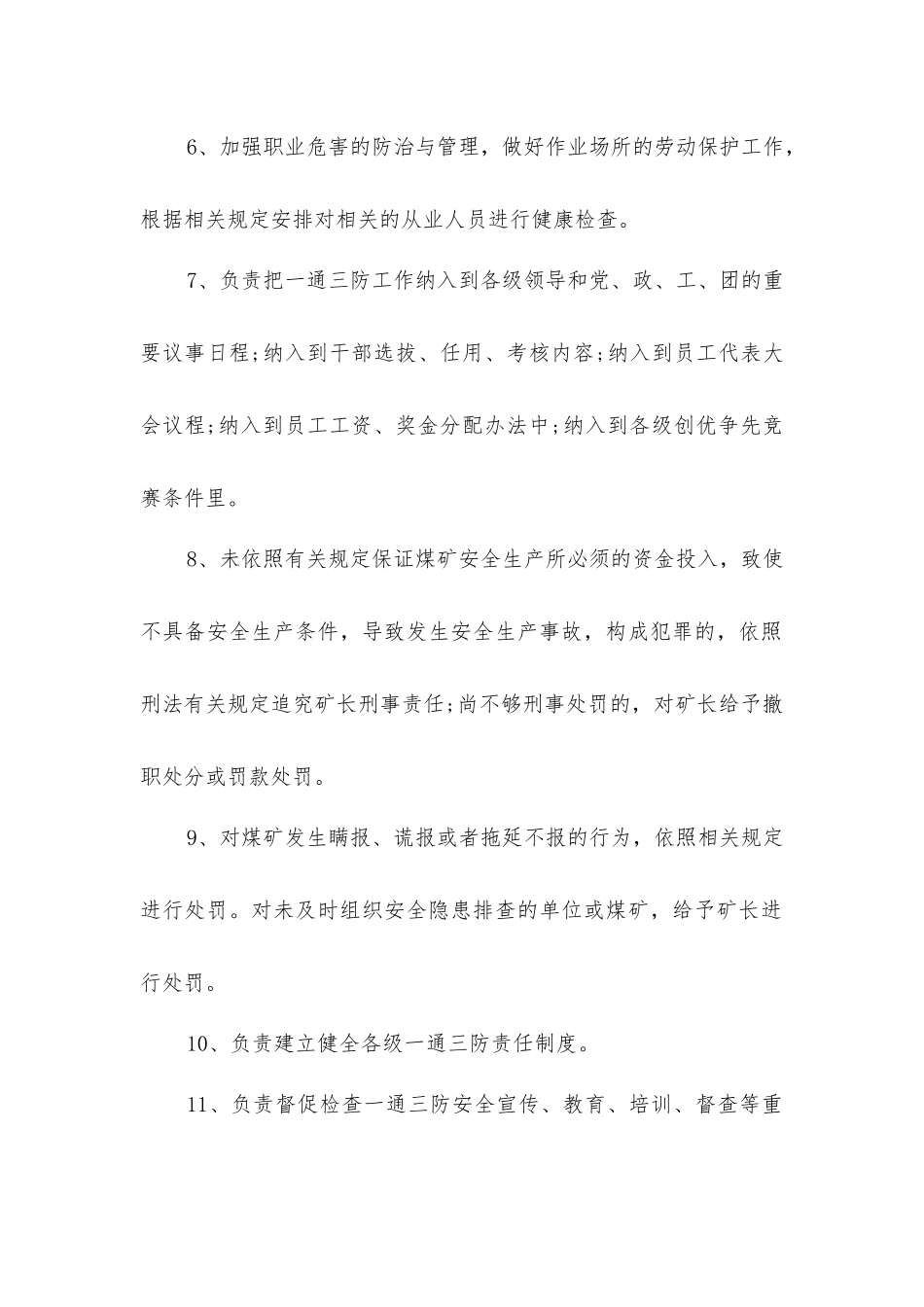 煤矿企业法人代表安全生产责任制_第2页