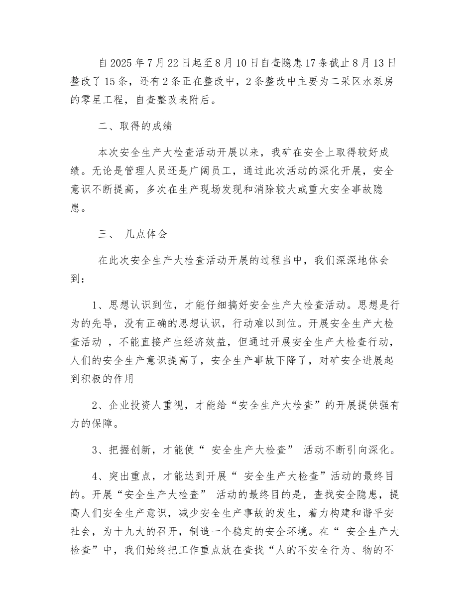 煤矿安全生产大检查工作方案总结_第2页