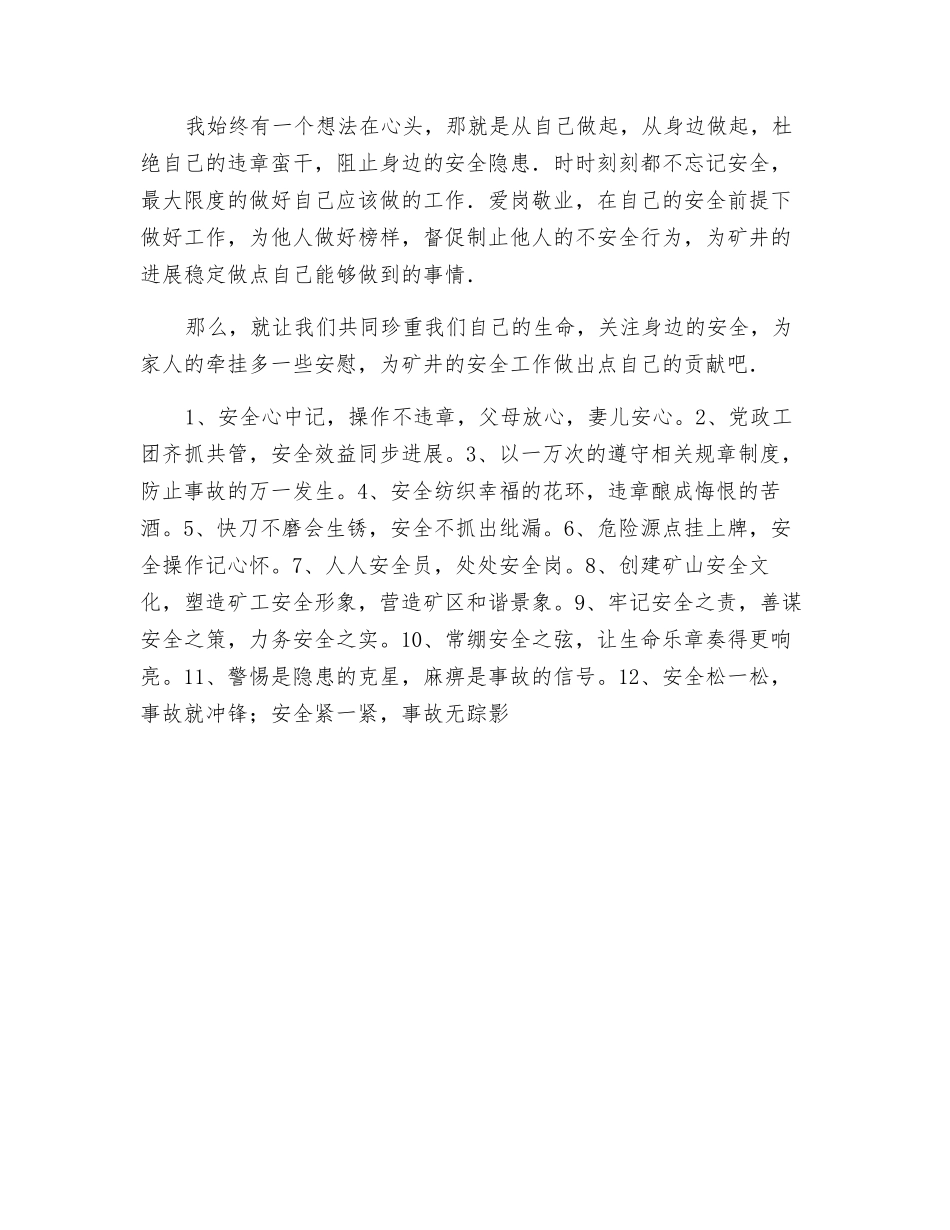 煤矿安全生产演讲稿_第3页