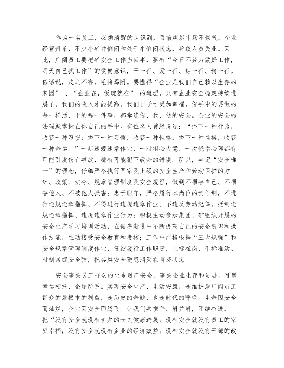 煤矿的第一生命线就是安全_第3页