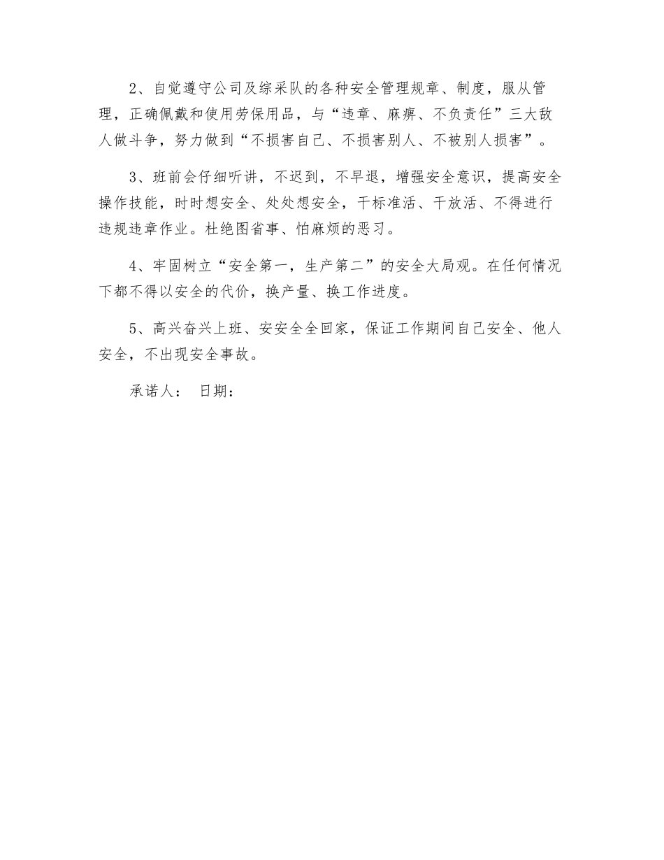 煤矿综采安全保证书_第3页