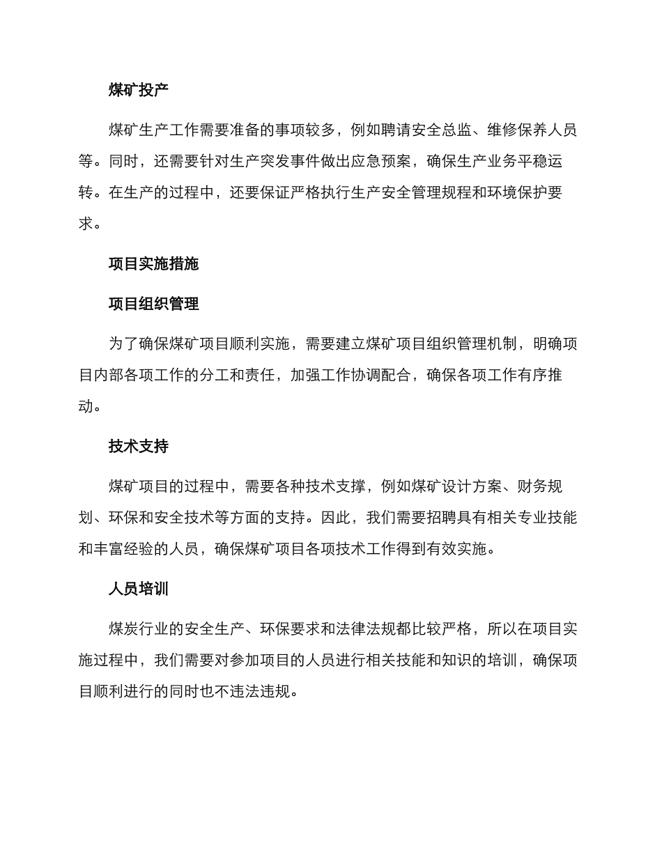 煤矿项目筹备方案_第3页