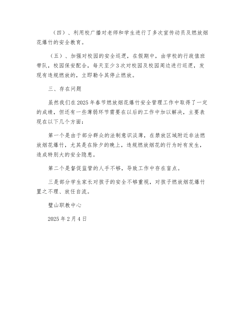 燃放烟花爆竹安全管理工作总结_第2页