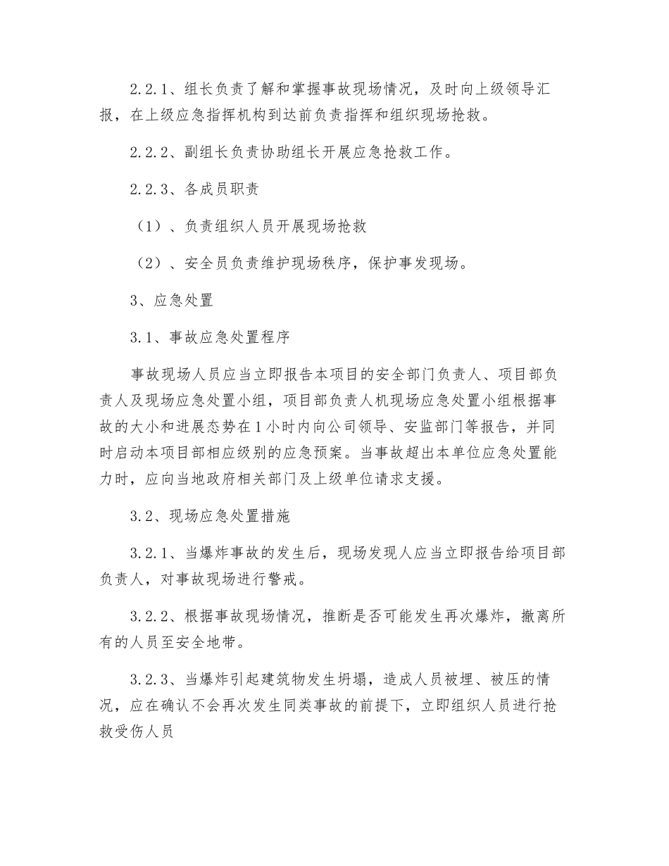 爆炸事故现场处置方案_第2页