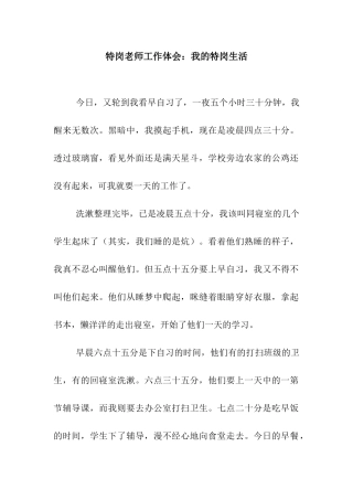 特岗教师工作体会我的特岗生活