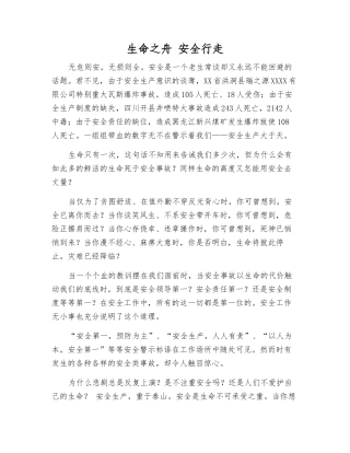 生命之舟-安全行走