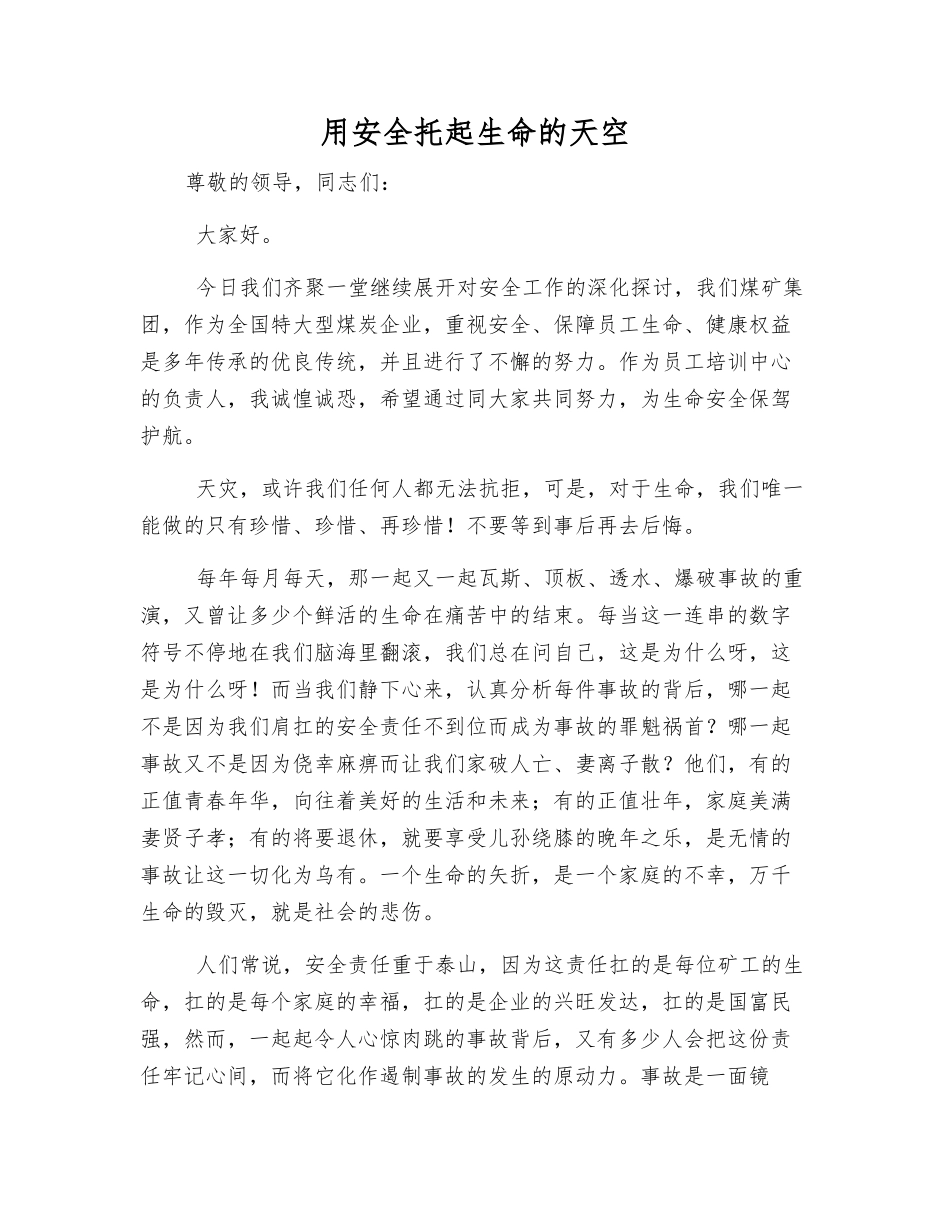 用安全托起生命的天空_第1页