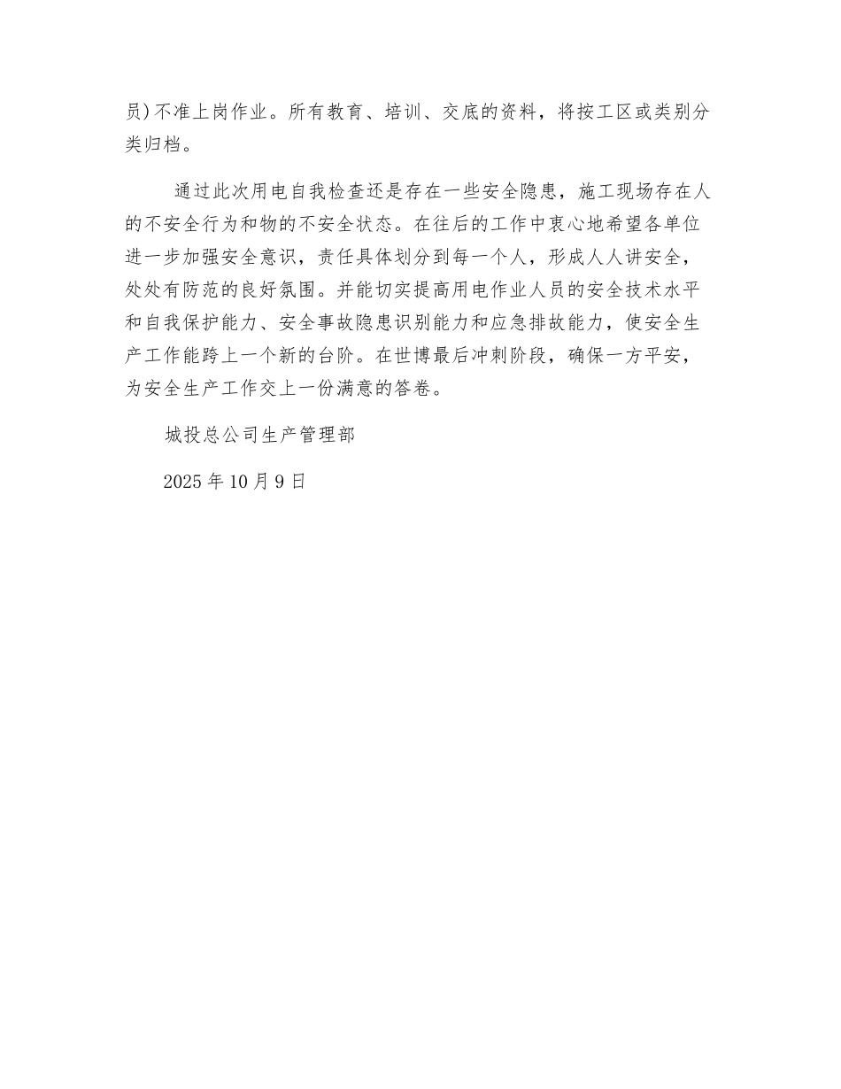 用电安全专项检查督查情况_第3页