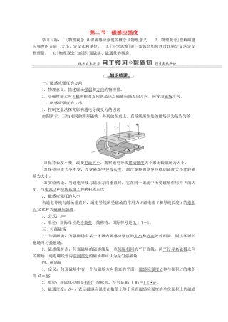 高中物理 第6章 电磁现象与电磁波 第2节 磁感应强度学案 粤教版必修第三册-粤教版高中必修第三册物理学案