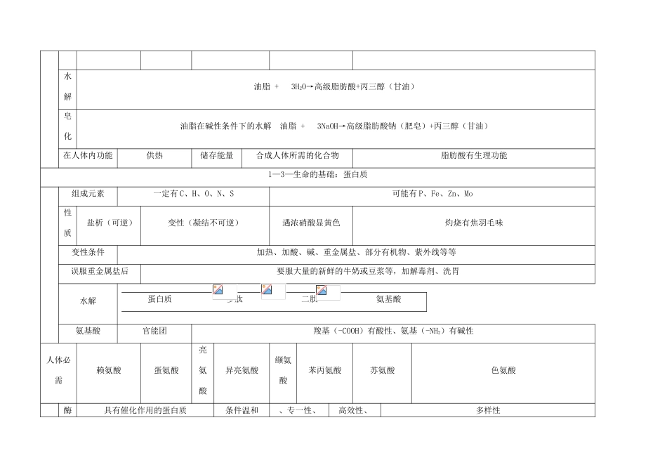 高中校高二化学《化学与生活》知识点复习素材-人教版高二全册化学素材_第2页