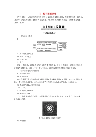 高中物理 第17章 3 粒子的波动性学案 新人教版选修3-5-新人教版高二选修3-5物理学案