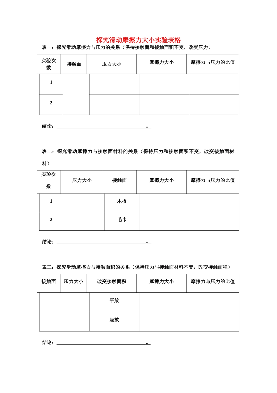高中物理 摩擦力实验表格素材 新人教版必修1_第1页