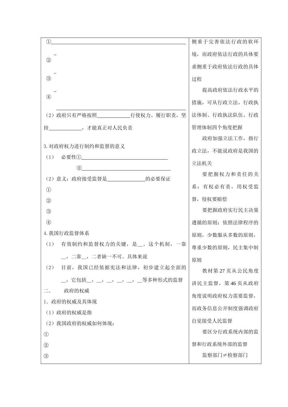 高中政治：《我国政府受人民的监督》学案导学新人教版必修2_第2页
