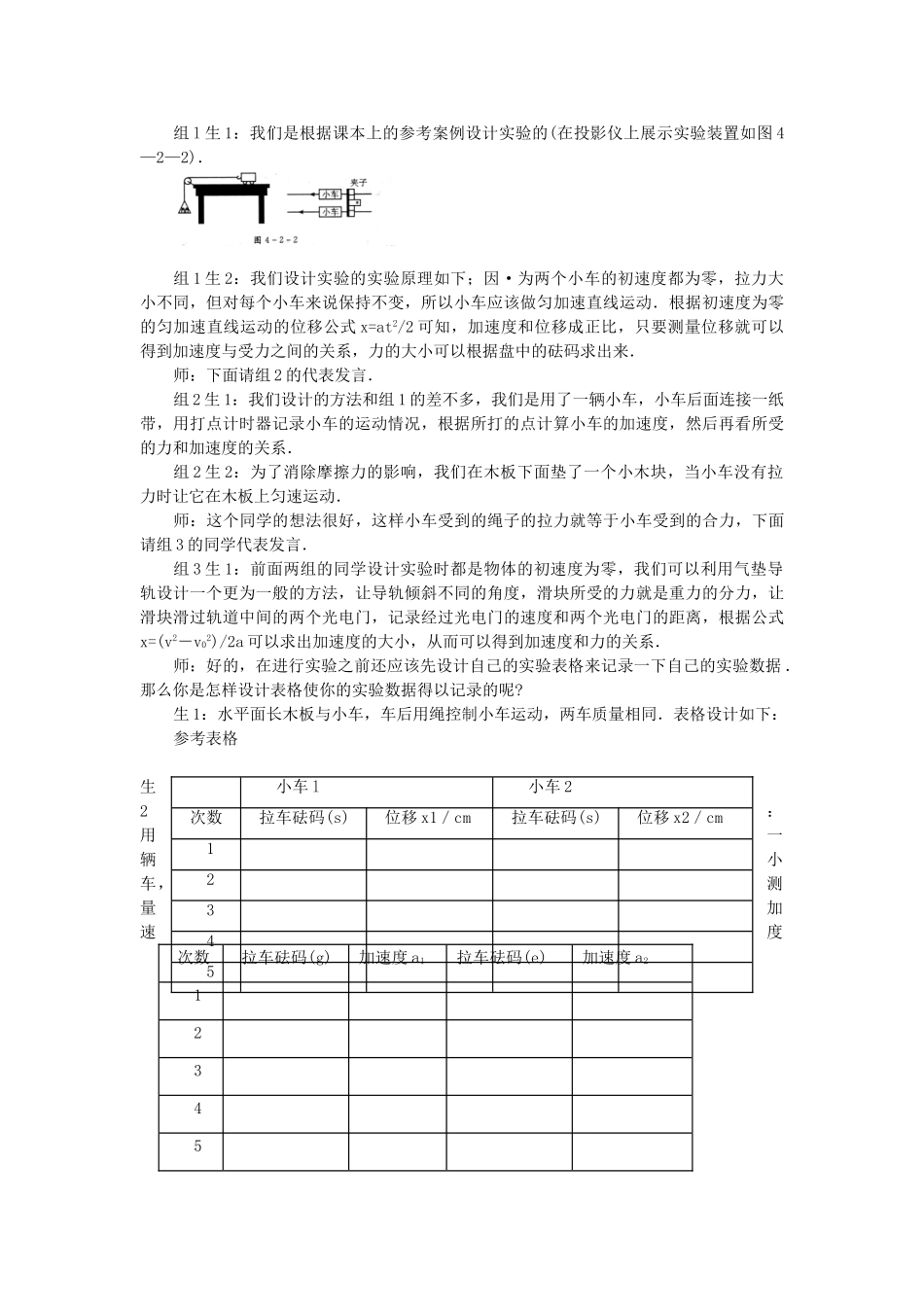 高中物理 实验：探究加速度与力、质量的关系教案 新人教版必修1_第3页