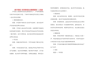 高中物理 实用物理知识集锦素材 人民版