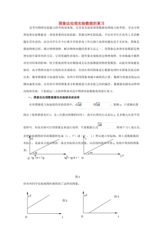 高中物理 图象法处理实验数据的复习教学参考素材