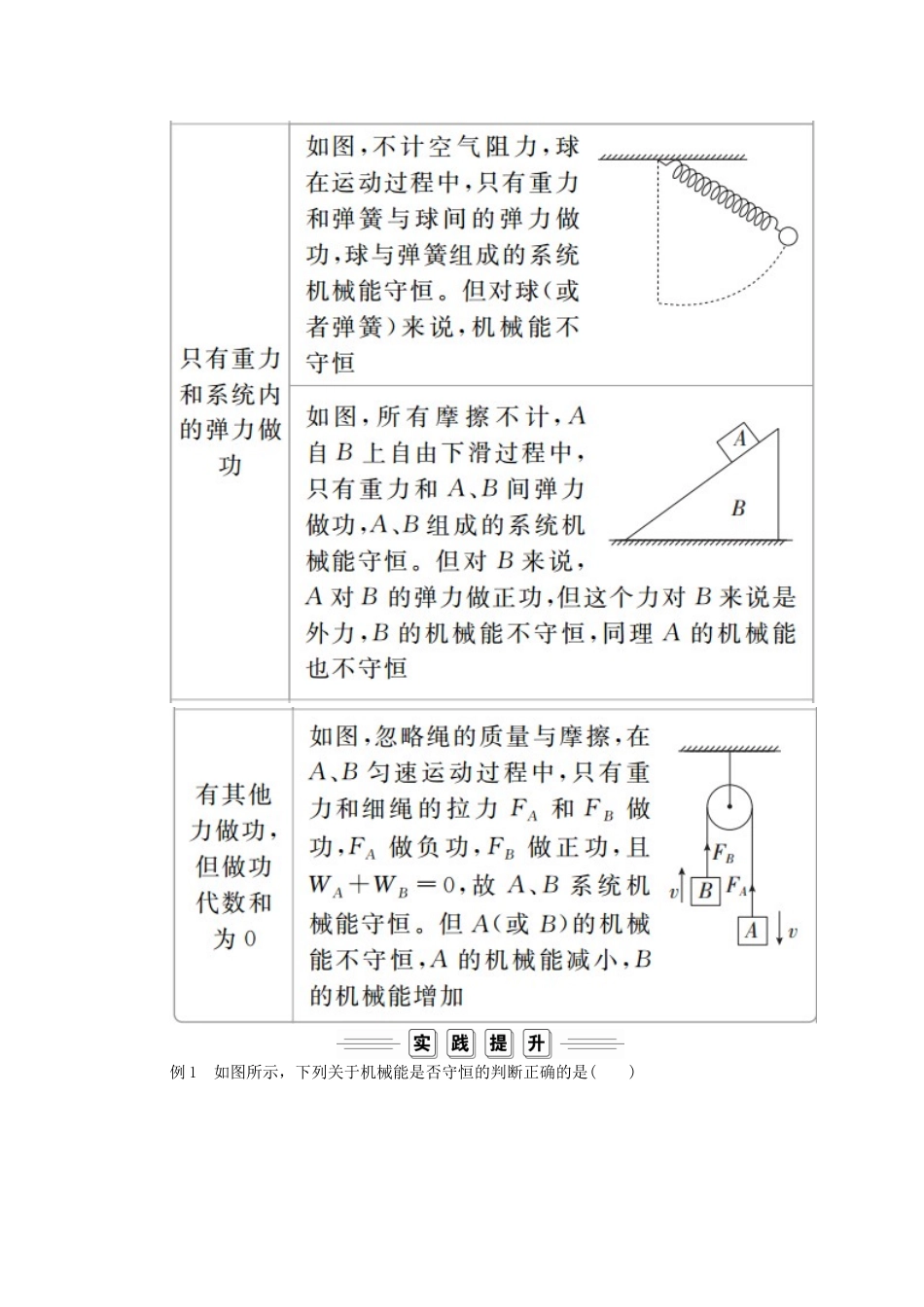 高中物理 第七章 机械能守恒定律 第八节 机械能守恒定律学案 新人教版必修2-新人教版高中必修2物理学案_第3页
