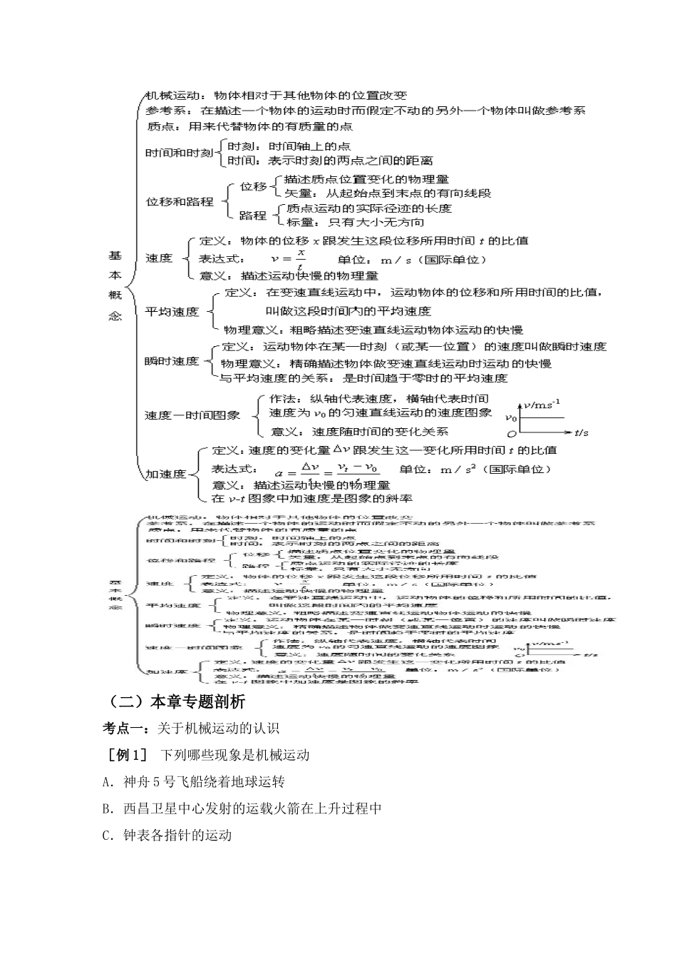 高中物理 第一章运动的描述复习教案 新人教版必修1_第2页
