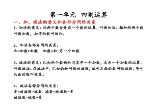 四则运算知识点梳理汇总