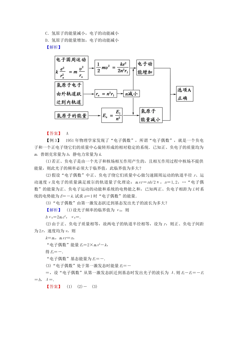高中物理 第二章 原子结构 本章专题整合提升教案 教科版选修3-5-教科版高中选修3-5物理教案_第2页