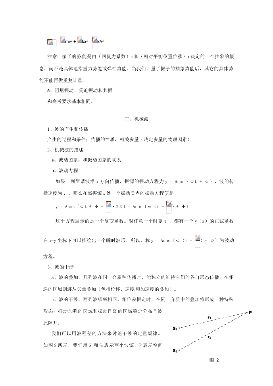高中物理 第五部分《振动和波》竞赛讲座讲稿 新人教版_第3页