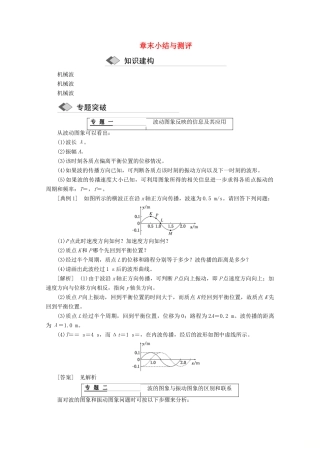 高中物理 第十二章 机械波 章末小结与测评讲义（含解析）新人教版选修3-4-新人教版高二选修3-4物理教案