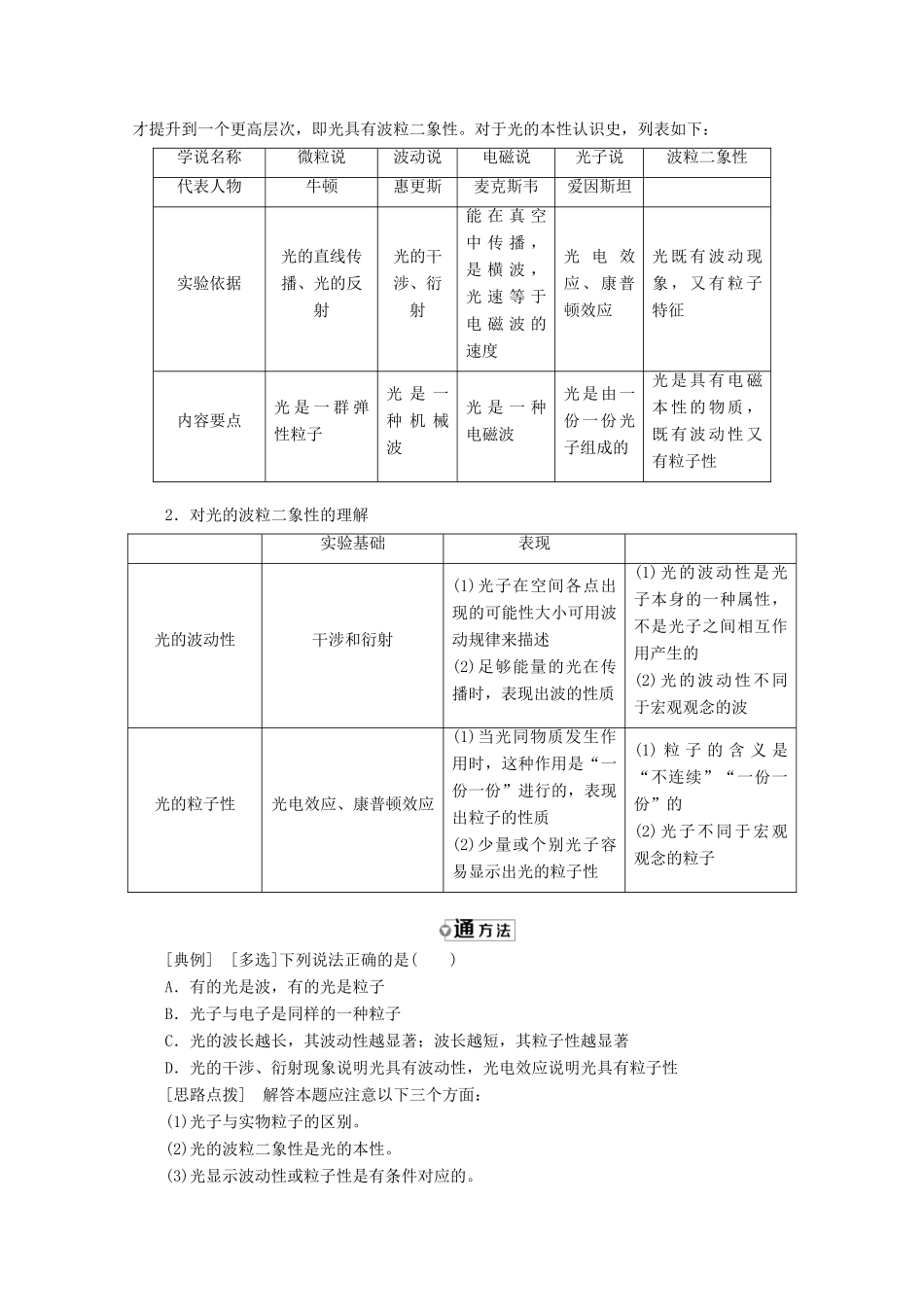 高中物理 第十七章 波粒二象性 第3节 粒子的波动性讲义（含解析）新人教版选修3-5-新人教版高二选修3-5物理教案_第3页