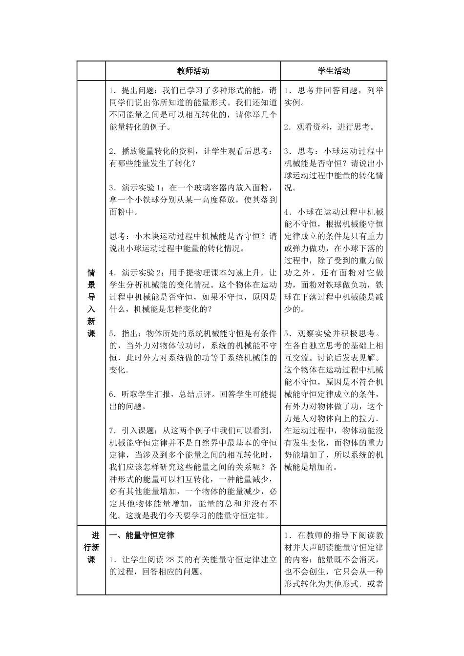 高中物理《能量守恒定律与能源》教案4 新人教版必修2_第3页