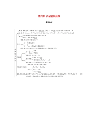 高中物理 第四章 机械能和能源章末总结学案 教科版必修2-教科版高一必修2物理学案